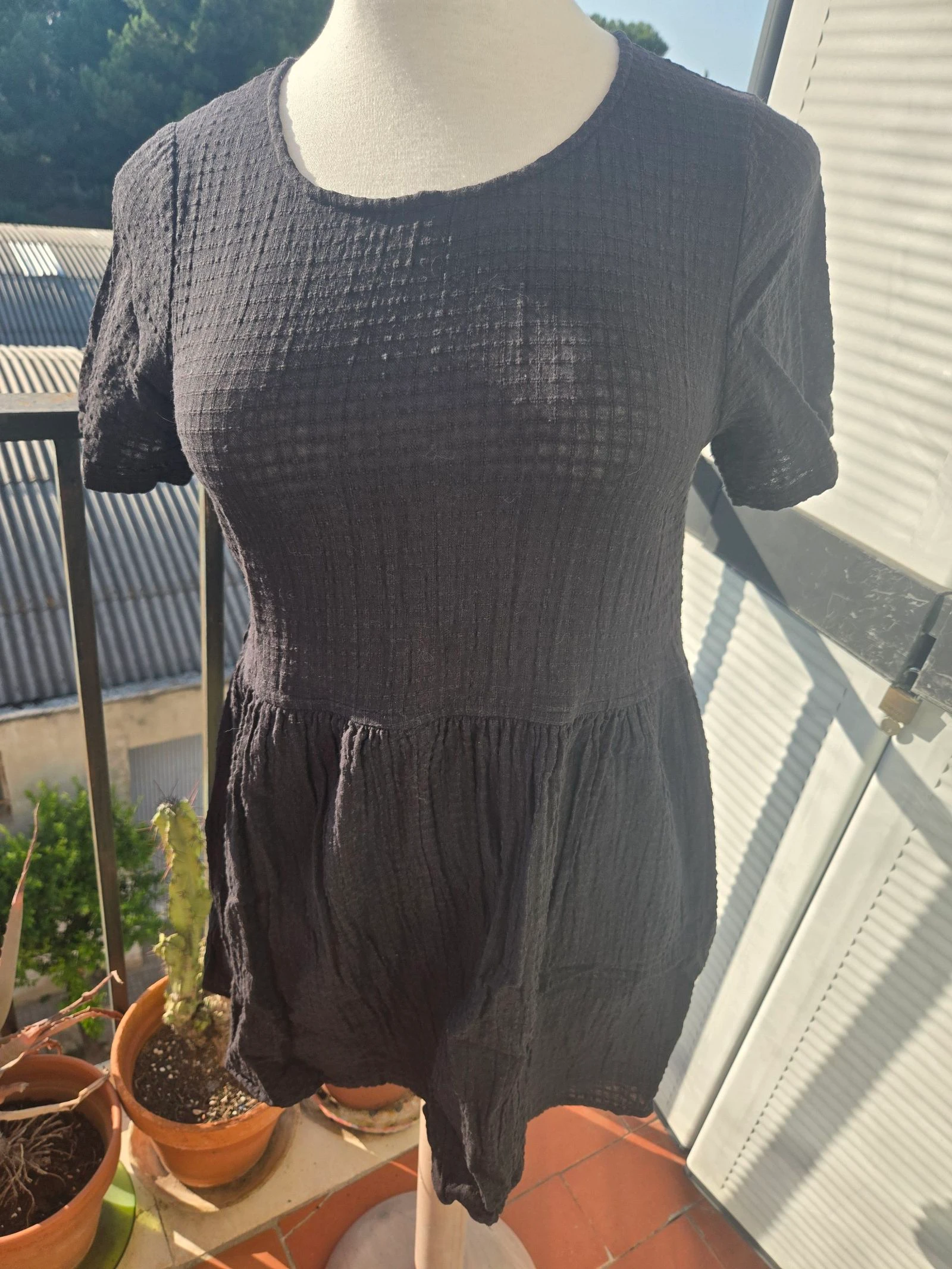 Vestido negro doble gasa Asos t40